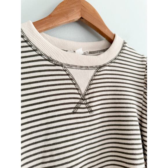 By the River | Striped Contrast Puff Sleeve Sweatshirt | Sz S - Picture 4 of 9